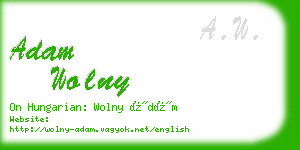 adam wolny business card